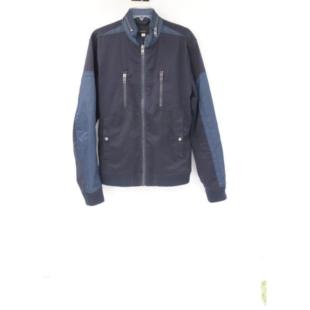 Diesel Men's Size L Softshell Bomber Full Zip Pockets Cotton Blend Jacket